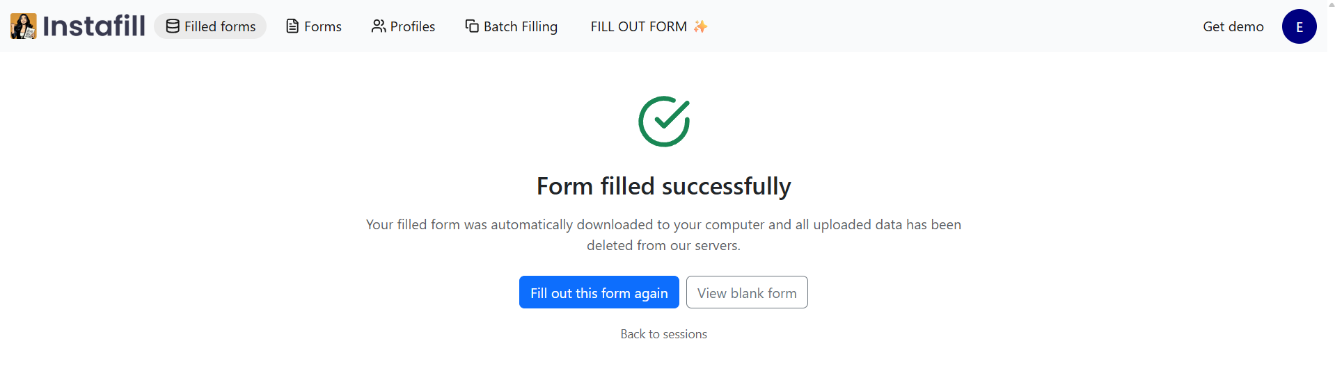 Introducing Instafill.ai’s “Remove files immediately after processing” feature