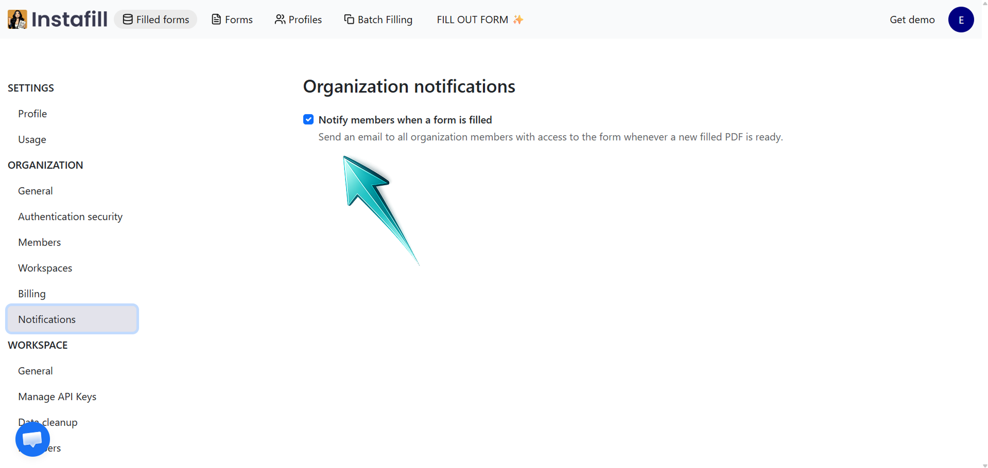 How to notify your team when a filled PDF is ready in Instafill.ai
