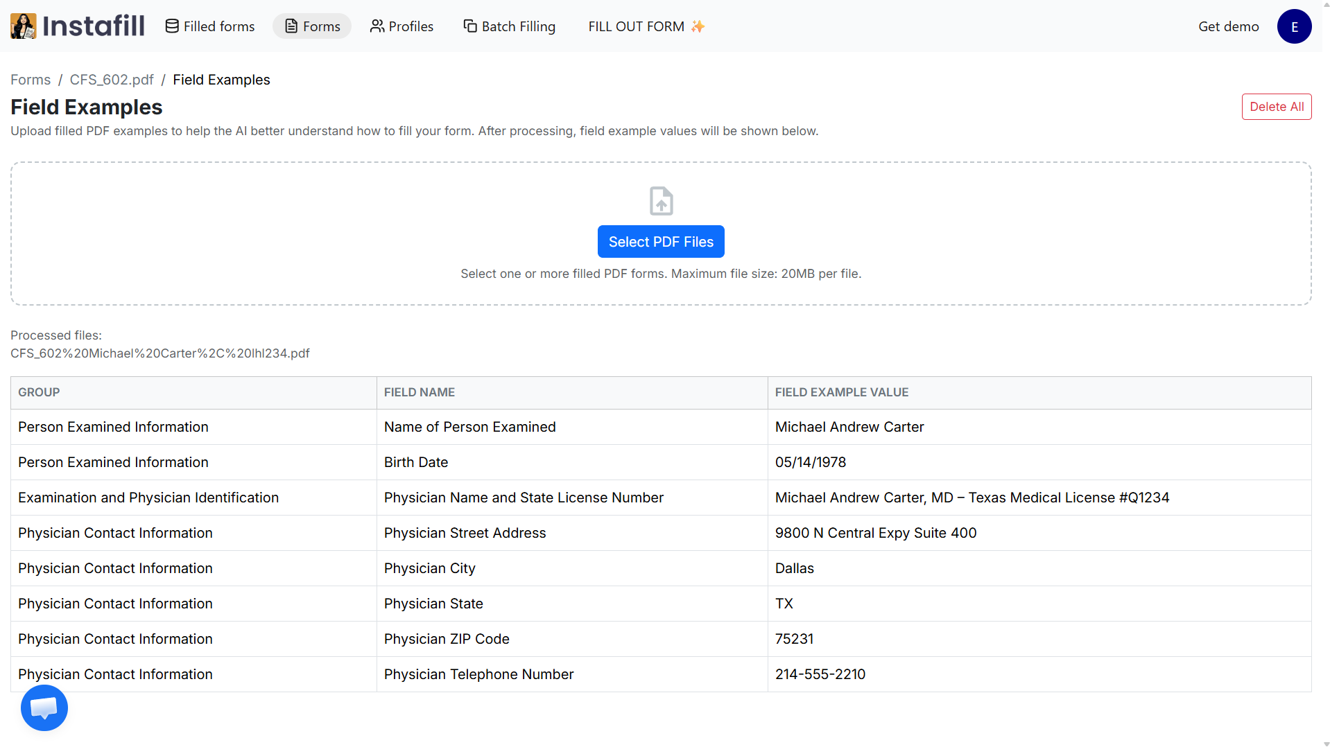 Introducing Examples: Instafill.ai can replicate your voice