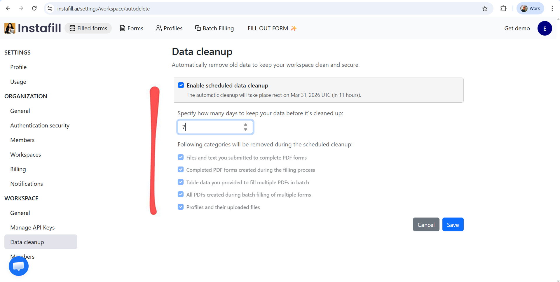 How to Use Automatic Data Cleanup in Instafill.ai