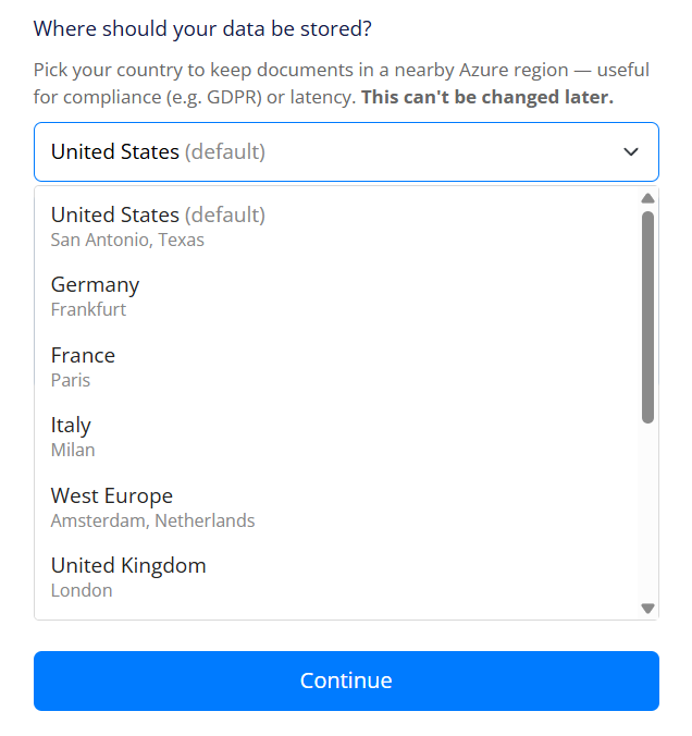 Choose where your data lives: introducing storage regions
